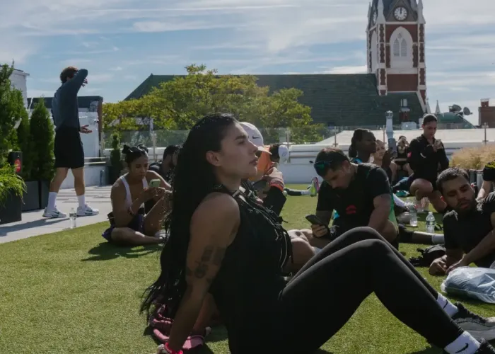 Gym girl at Vibe rooftop